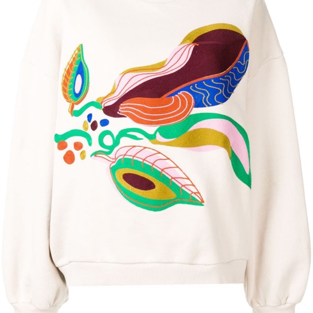 Henrik Vibskov Abstract Embroidered “Blossom Feast” Sweatshirt from AW 19